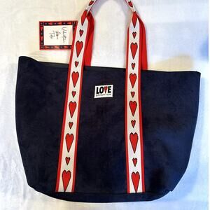 New Brighton Ltd Edition 2025 Velveteen Love Tote Bag Blue